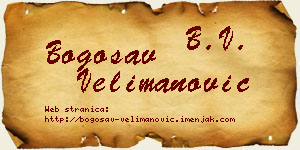 Bogosav Velimanović vizit kartica